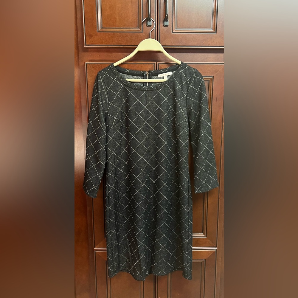 Black Dress with Gold Threading